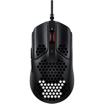 Mouse gaming cu fir HyperX Pulsefire Haste, 16000 DPI, ultrausor (59g), senzor Pixart 3335, 6 butoane, 450IPS, 40G, software NGENUITY, PTFE skates, negru