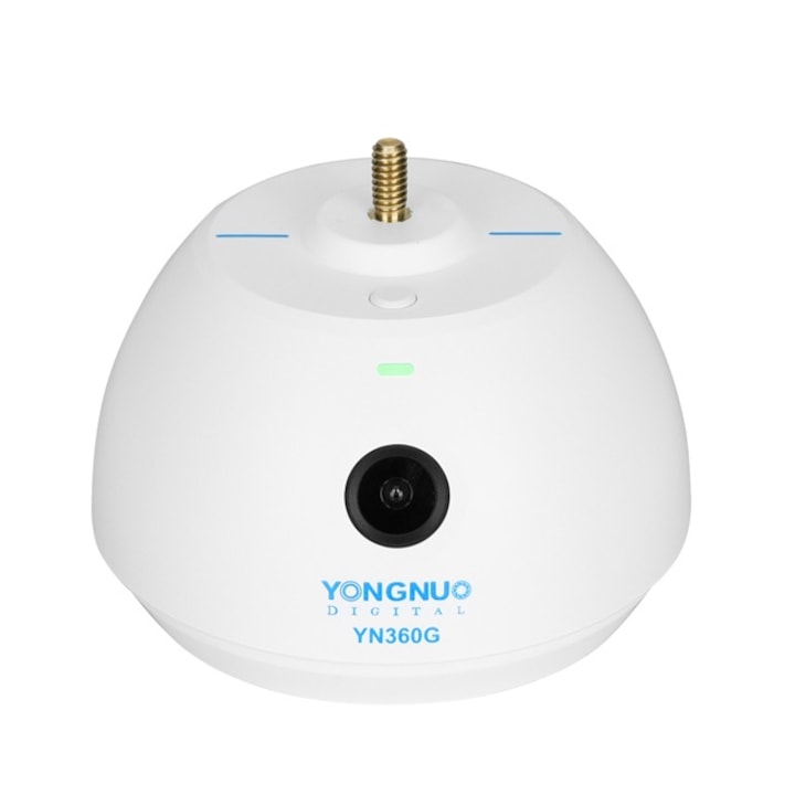 Глава на статив Бял панорамен Time-Lapse електронен Yongnuo YN360G, въртящ се на 360 градуса