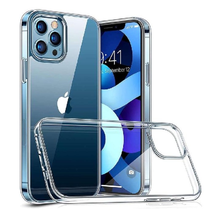 Силиконов кейс MBX 1.8-2mm, За iPhone 13 Pro Max (6.7), Прозрачен