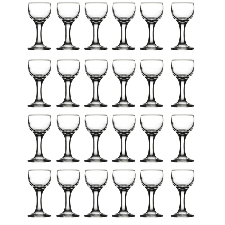 Set 24 pahare Pasabahce Bistro, 60 ml, sticla