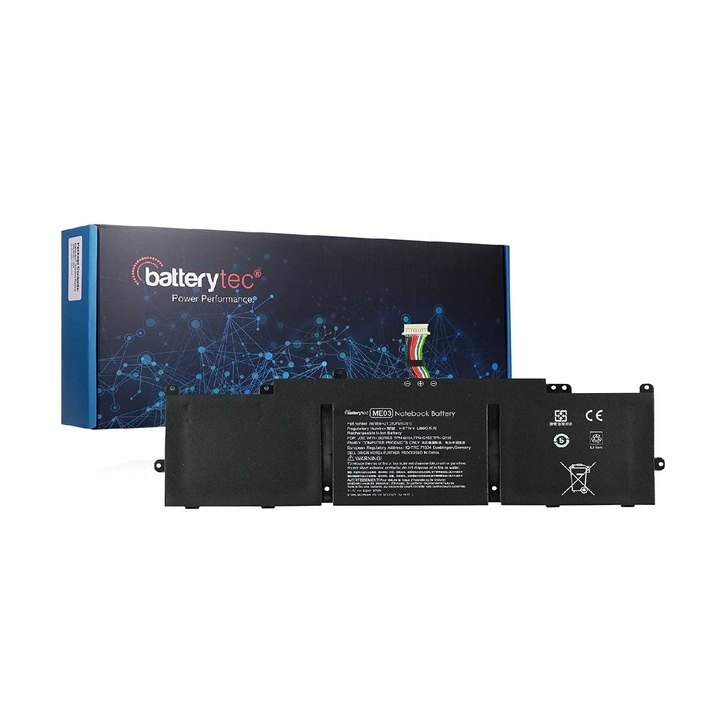 Baterie laptop, Batterytec, Compatibil cu HP 11-D001TU-D025TU/13-C001la LTNA/13-C001TU-C003TU/13-C008TU-C032TU, Negru