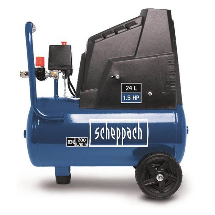 Компресор Scheppach, HC30o, 24 Л, 1100 W, Многоцветен