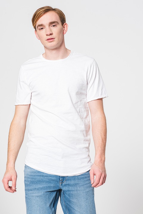 Only & Sons, Kerek nyakú pamutpóló, Fehér