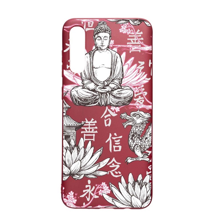 Szilikon védőtok, Samsung Galaxy A50 / A50S, Buddha, Pomegranate, PG768