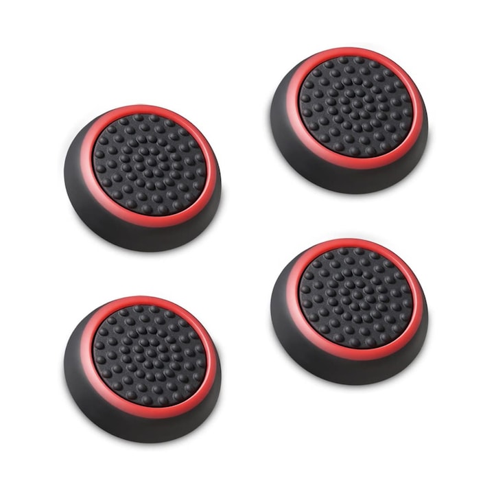 Set 4 butoane joystick, Koungiam, Compatibile cu PS5/PS4/Xbox One/Xbox Series X/S, Rosu