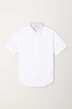 s.Oliver - Вталена риза с къси ръкави, Бял
