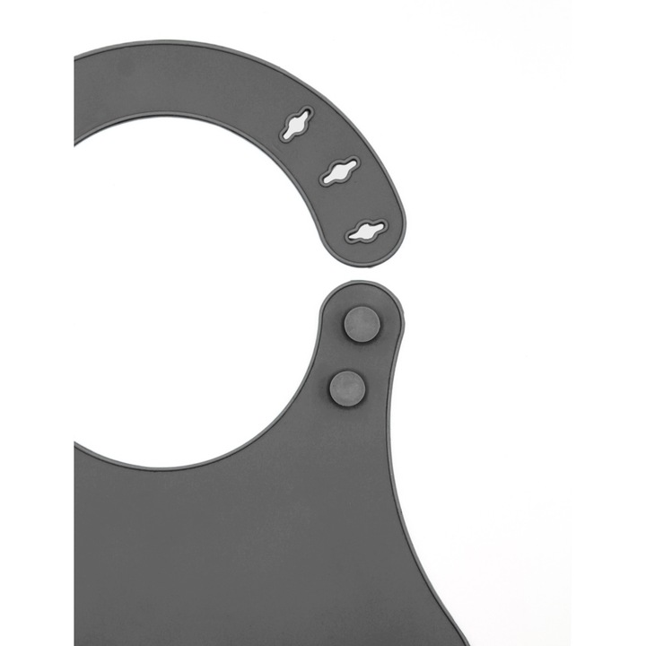 Baveta din silicon BabyJem Gri