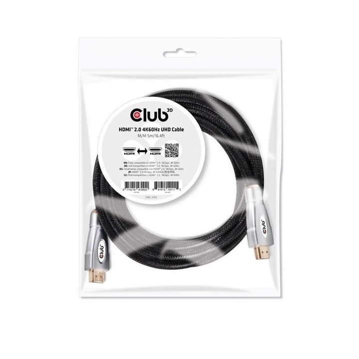 Club3d hdmi 2.0 - hdmi 2.0 uhd 5m kábel