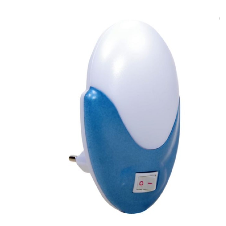 Lampa de veghe cu buton on/off, 6x10x2 cm, plastic, Alb-Albastru, JMB ...