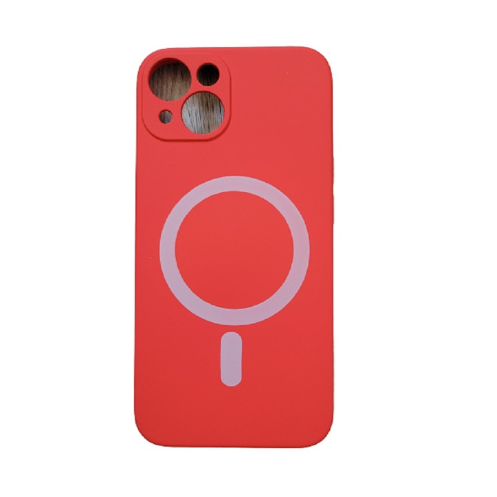 SilIcon tokok MagSafe kameravédelemmel, kompatibilis az iPhone 13, Red készülékkel