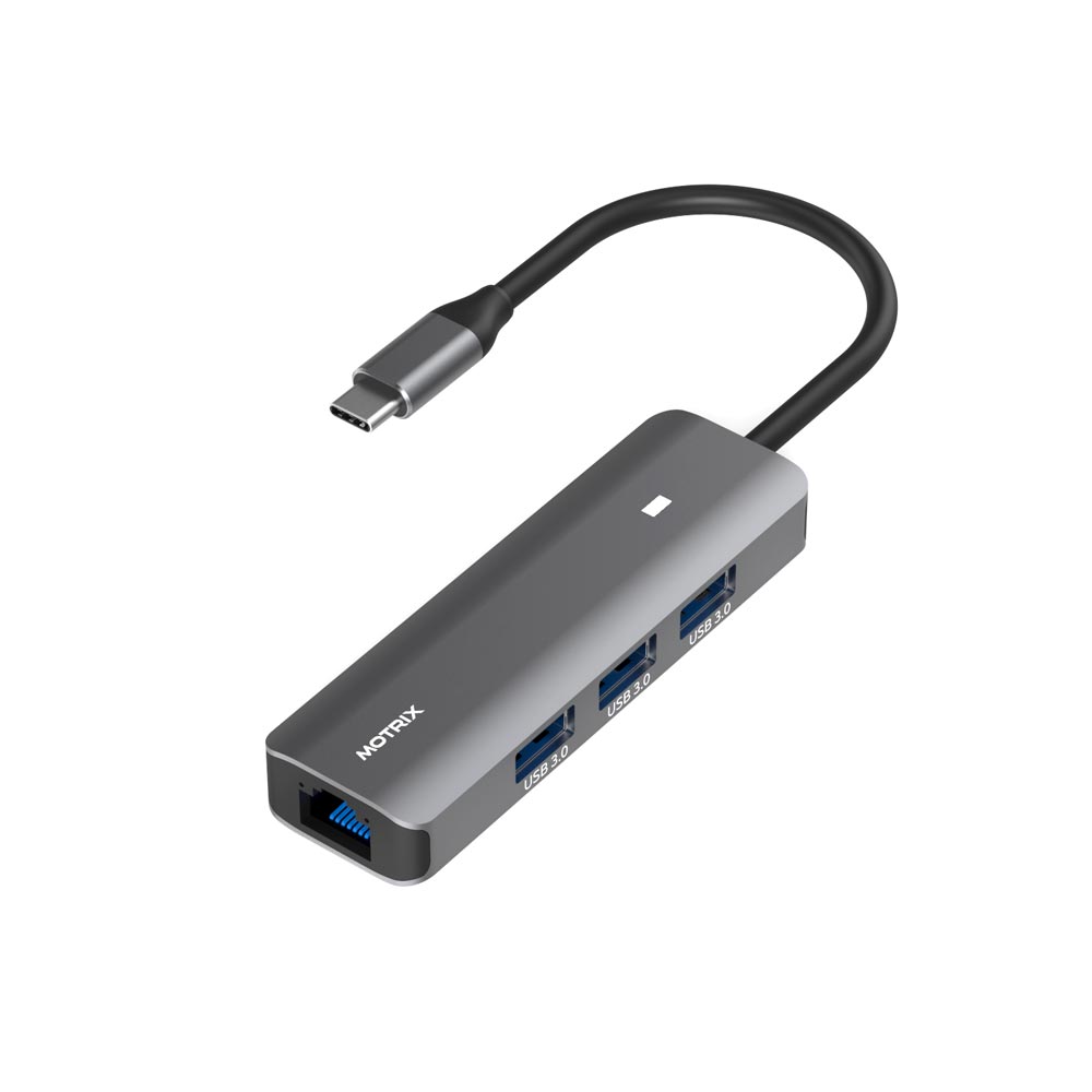 Hub Adaptor Motrix Usb Type C La Xusb Xrj Gigabit Ethernet