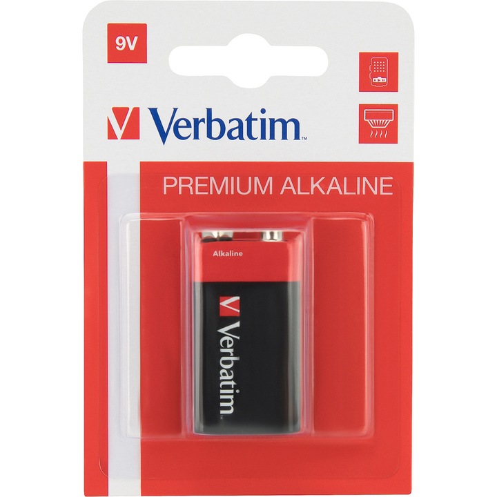 Baterie Verbatim, Alkaline, 9V, 1buc