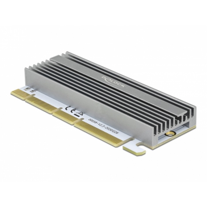 PCI Express x16 (x1 / x4 / x8) kártya Delock, M.2 NVMe M.2 Key M-hez, RGB LED