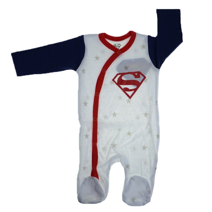 Hosszú ujjú overál fiúknak E Plus M Disney Superman 381730-68, fehér 68 CM