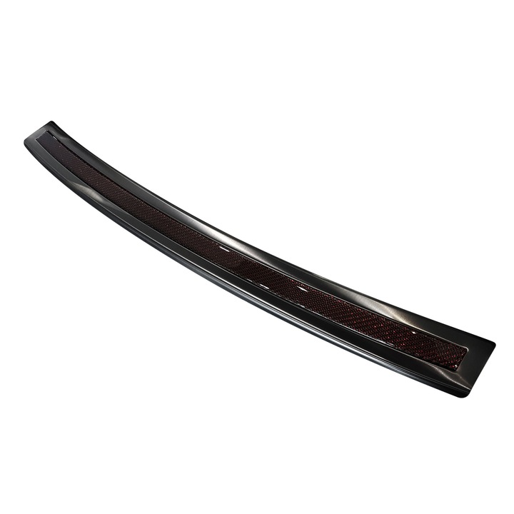 Protectie prag portbagaj otel inoxidabil negru / fibra de carbon negru si rosu compatibil cu BMW X6 II F16 2014-2019