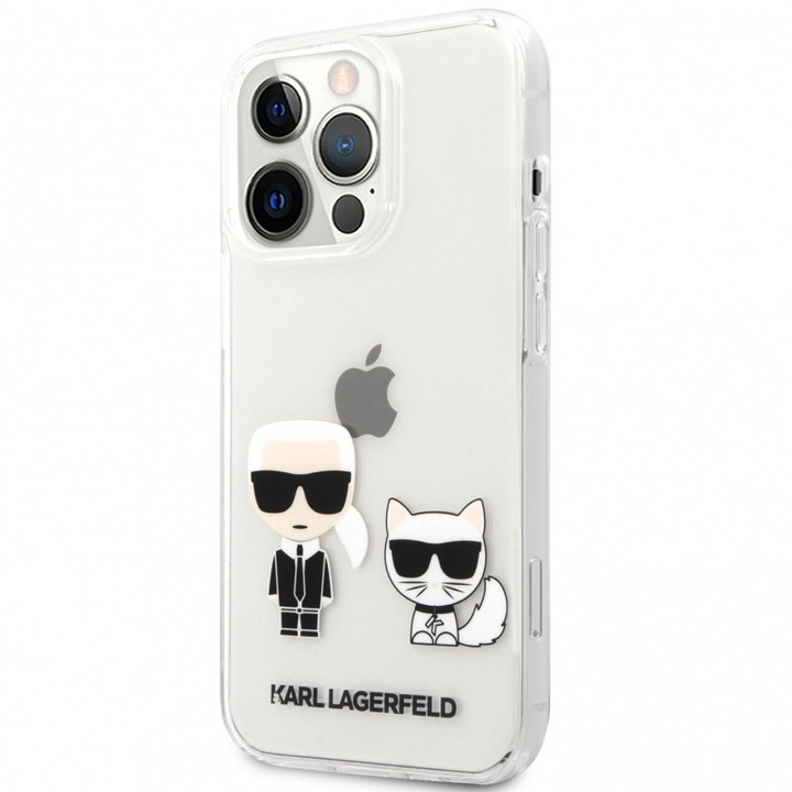 Защитен калъф Karl Lagerfeld Karl &Choupette, За Apple iPhone 13 Pro Max, Прозрачен