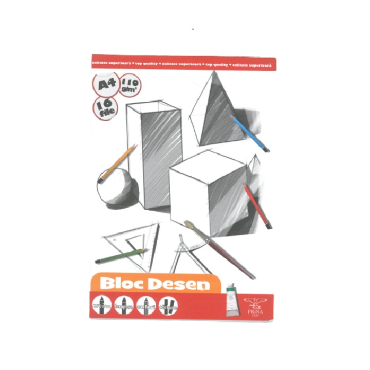 Bloc de Desen, A4, 16 file, Grosime 110