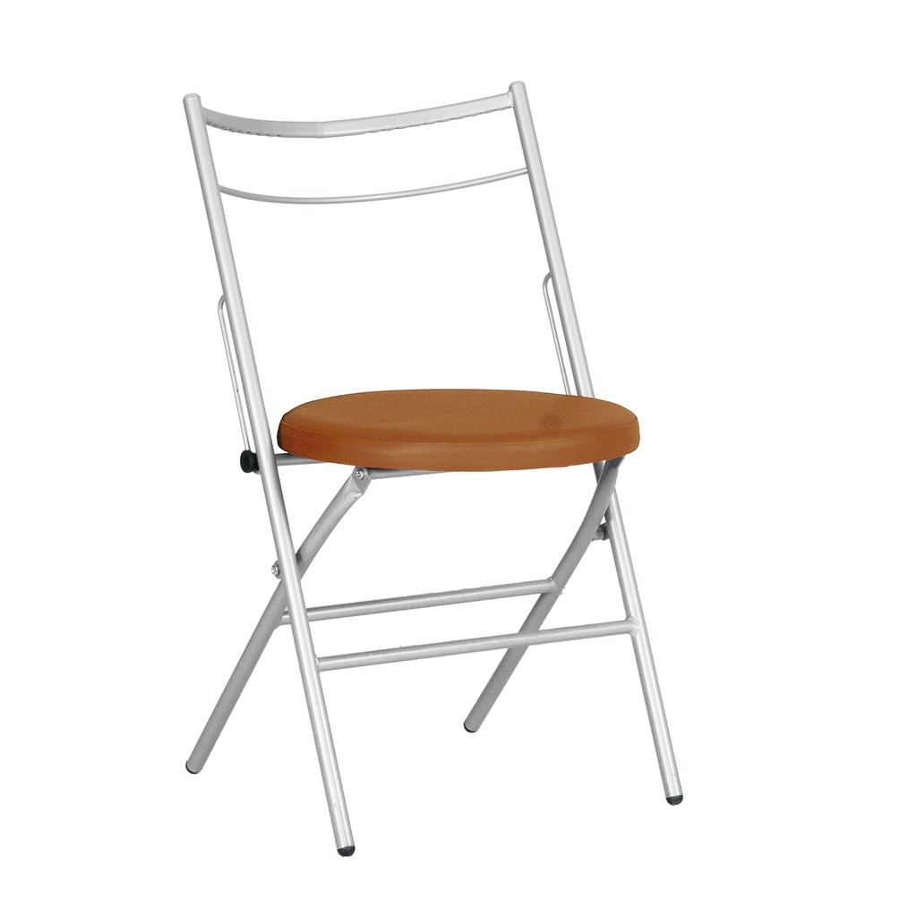 Scaun bucatarie PICCOLO Alu, Maro piele ecologica