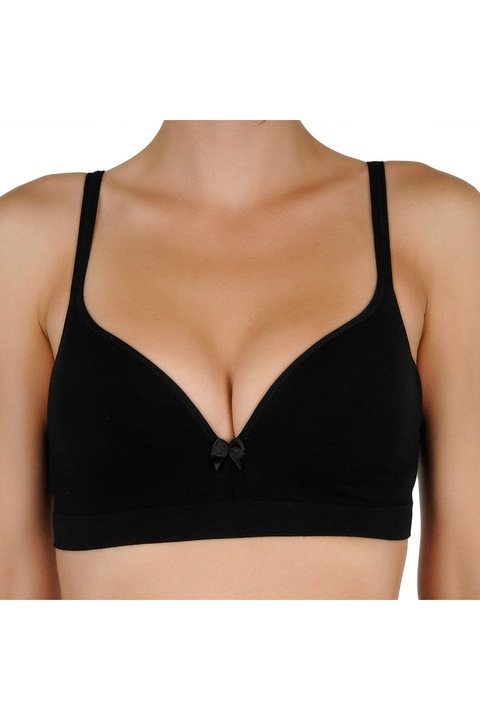 Női melltartó, Gina, Pamut, Fekete, 85C