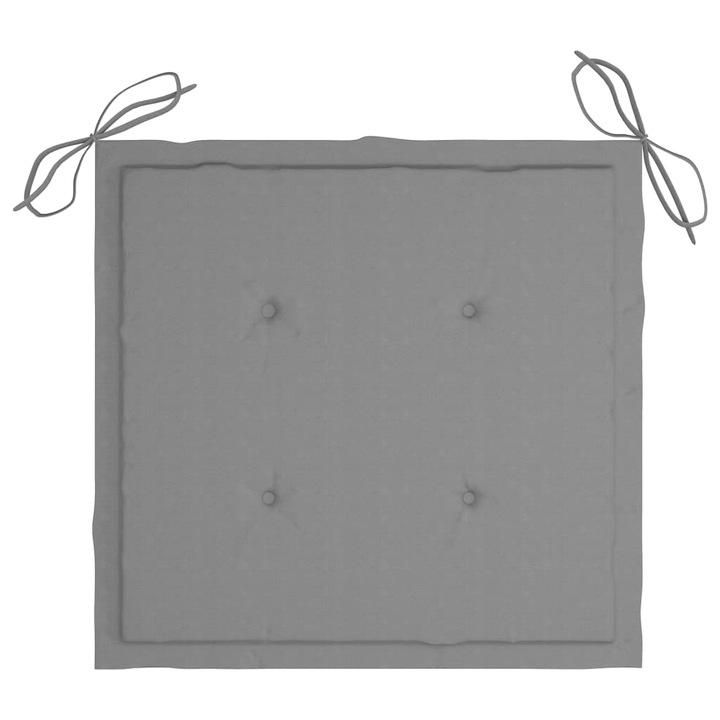Set perne scaune de gradina vidaXL, 2 buc. gri 50x50x3 cm tesatura Oxford, 0.34 kg