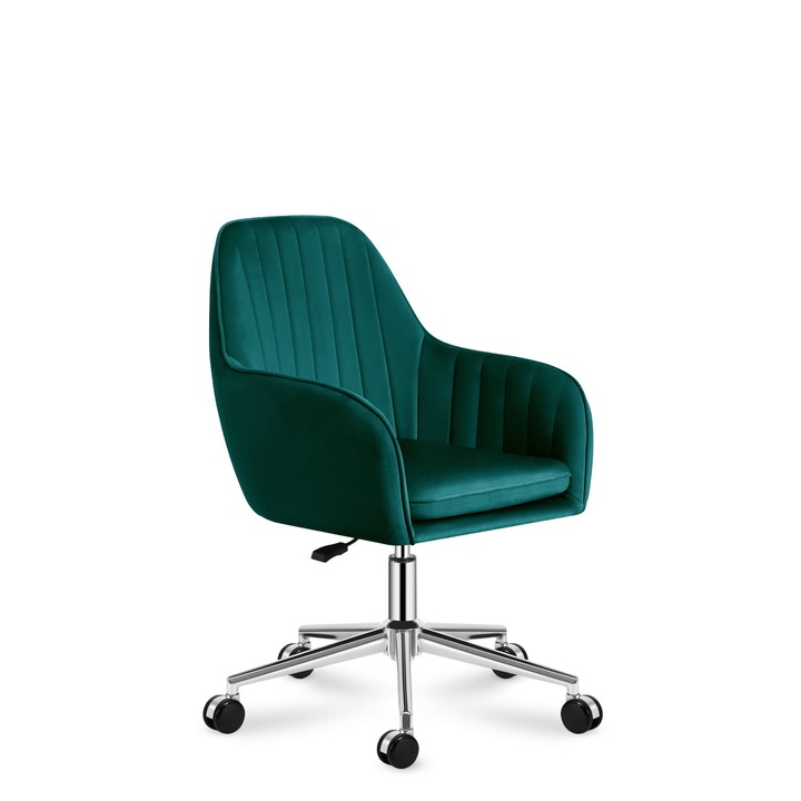 Офис стол със сваляща се възглавница Mark Adler, Future 5.2, Кадифе, Зелен