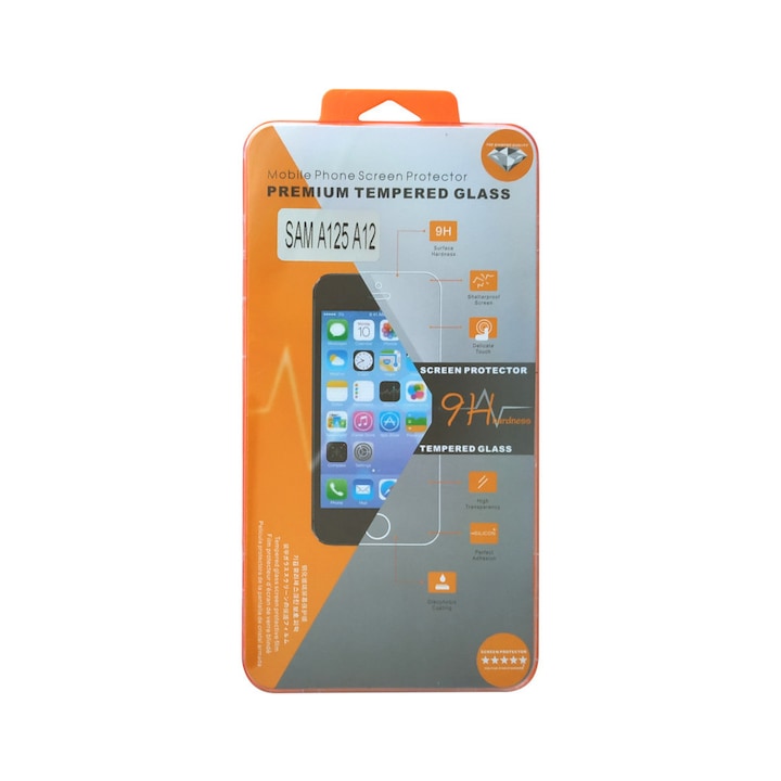 Стъклен протектор Tempered Glass, Orange, за Samsung Galaxy A12, Безцветен