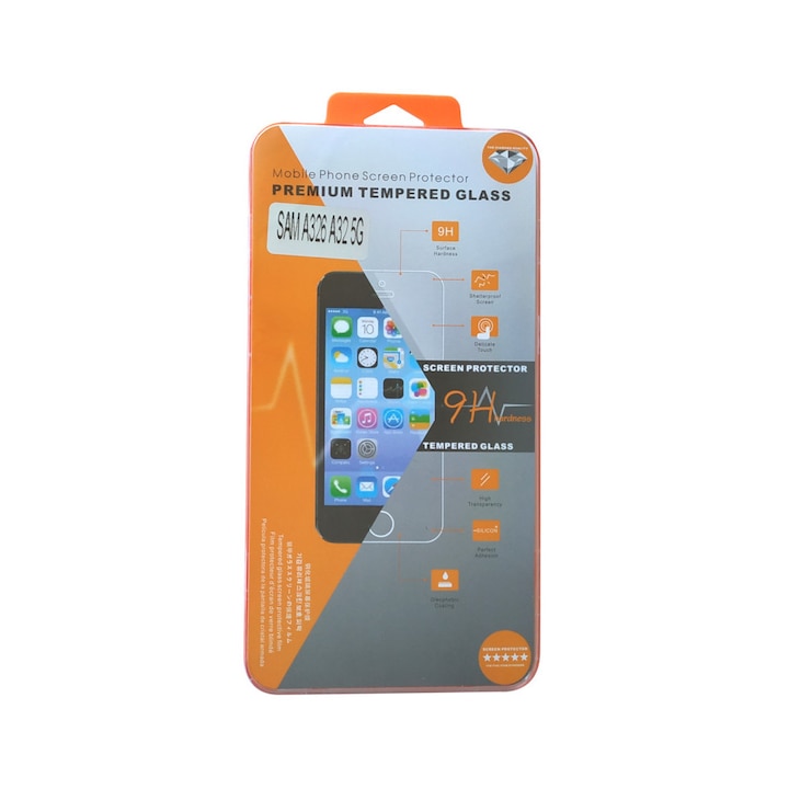 Π‘ΡΡΠΊΠ»Π΅Π½ ΠΏΡΠΎΡΠ΅ΠΊΡΠΎΡ Tempered Glass, Orange, Π·Π° Samsung Galaxy A32 5G, ΠΠ΅Π·ΡΠ²Π΅ΡΠ΅Π½