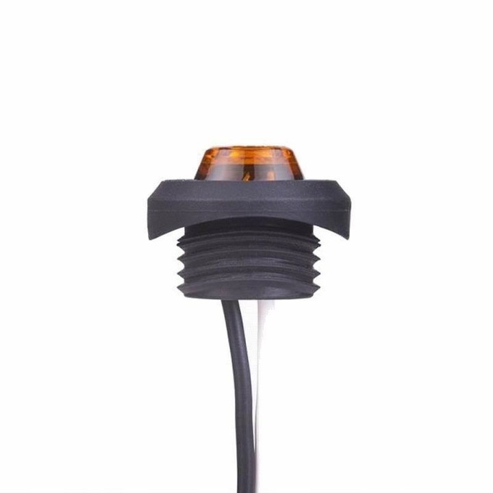 Lampa gabarit fi28 cu LED incastrabila concava pentru Bullbar, galbena LD 2632 Horpol