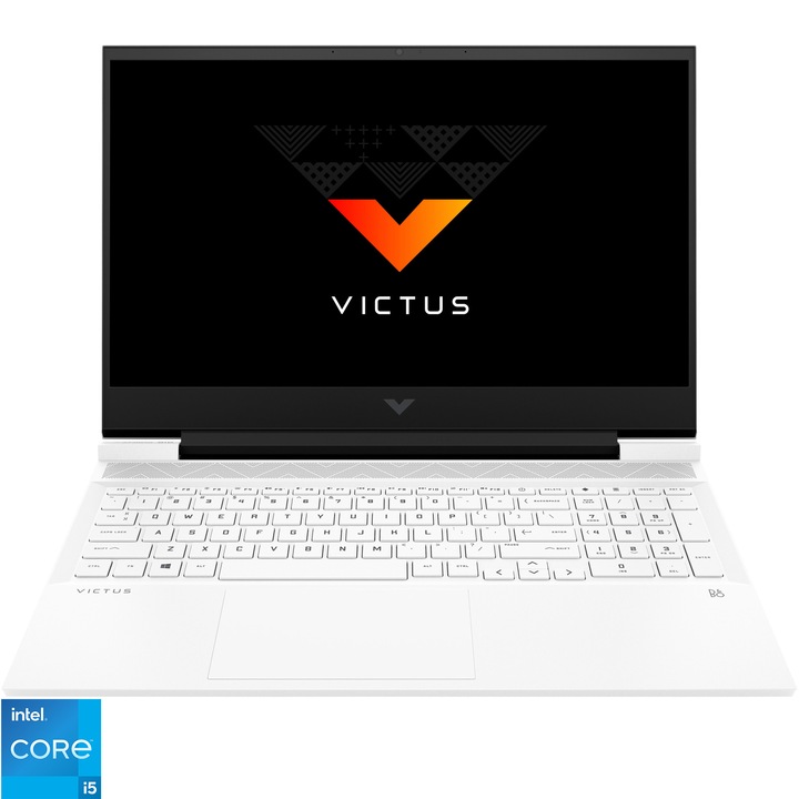 Лаптоп Gaming Victus by HP 16-d0023nq, Intel® Core™ i5-11400H, 16.1", Full HD, 144Hz, RAM 8GB, 512GB SSD, NVIDIA® GeForce® RTX™ 3060 6GB, Free DOS, Ceramic White