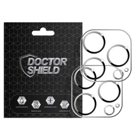 Set 2 Bucati, Folie Sticla Camera Dr.Shield, Compatibila Apple iPhone 14 Pro Max, Full Cover