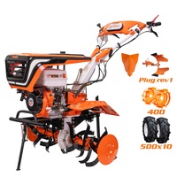 Motocultor pe benzina Ruris 75152021, 9.5 CP, 270 CC, 4 timpi, 2+1 viteze, 90 cm latime lucru, 35 cm adancime lucru, contine: roti cauciuc + rarita + plug reversibil rev1 + roti metalice