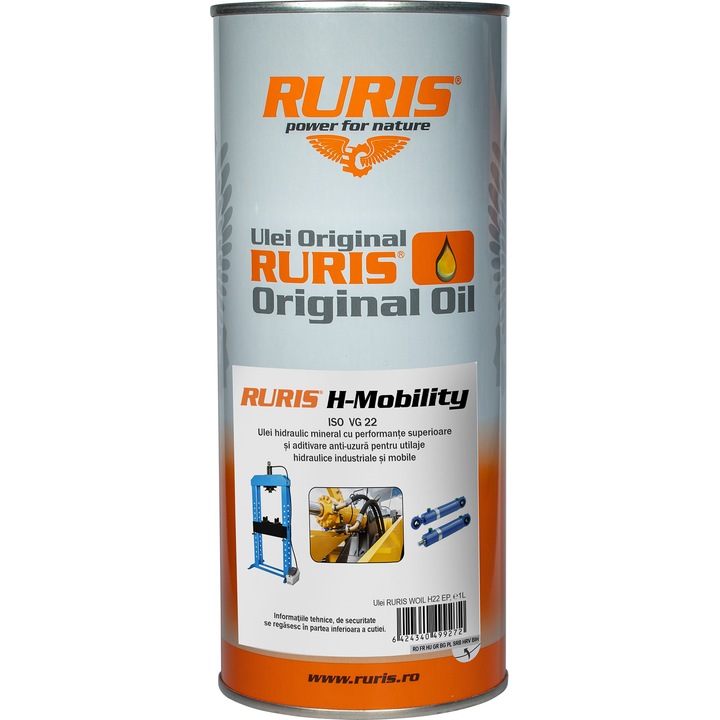 Ulei hidraulic Ruris H-Mobility HLP-22, 1 l