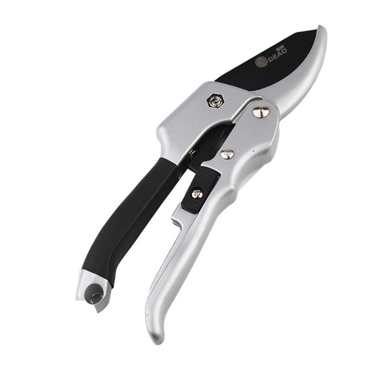 Foarfeca gradina, tip nicovala, pentru vita de vie, pomi, trandafiri, 200 mm
