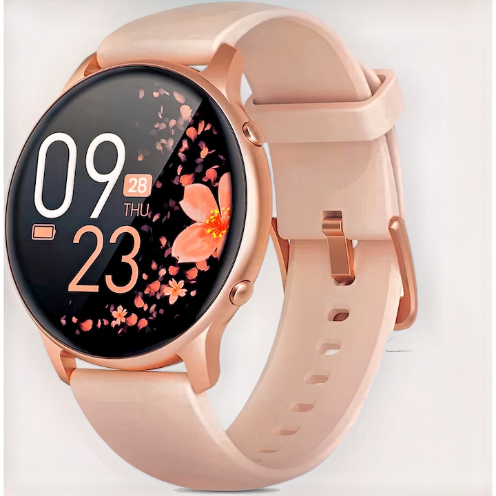 IdealStore Smartwatch и фитнес гривна SlimeSport36, MultiSport, Step Goal, сърдечен ритъм, изгорени калории, анализ на съня, известия, розово