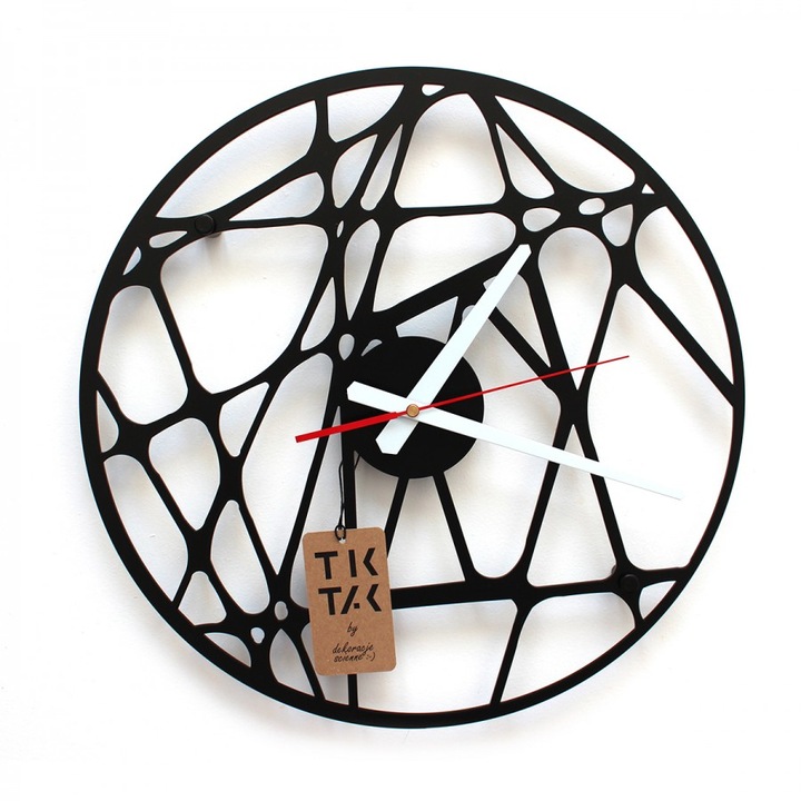 DECOlicious falióra, DECOZ17, modern, fekete, 40 cm
