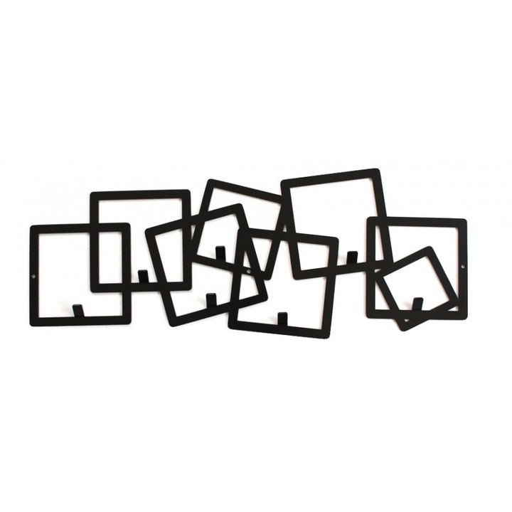 Cuier DECOlicious, DECO04 , Modern, Negru, 715 x 280 mm