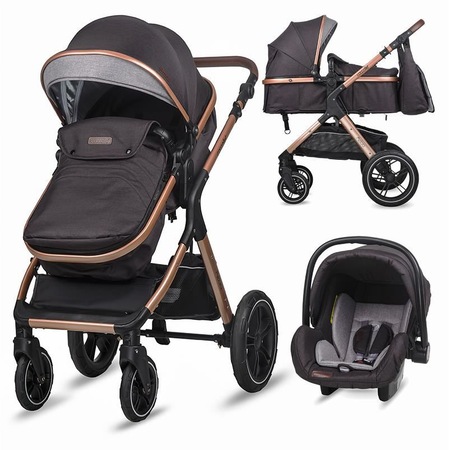 Carucior transformabil 3 in 1 Coccolle Melora Diamond black