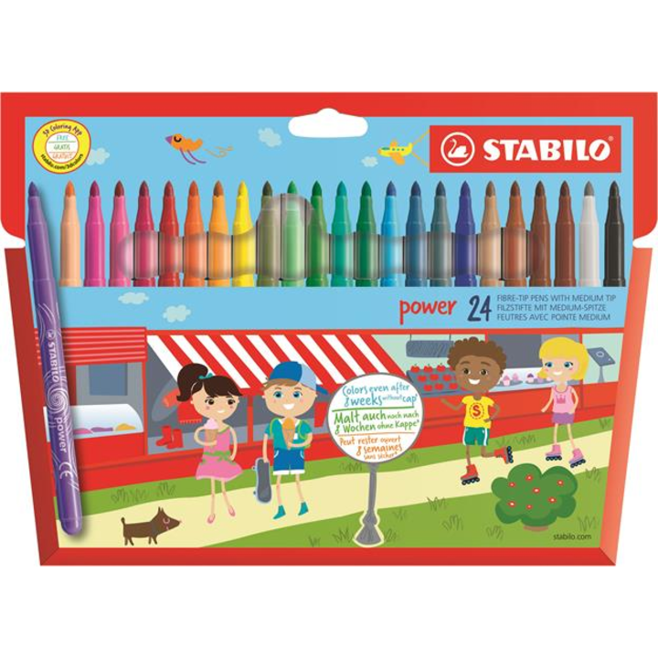 Set Carioci Stabilo Power, 24 culori