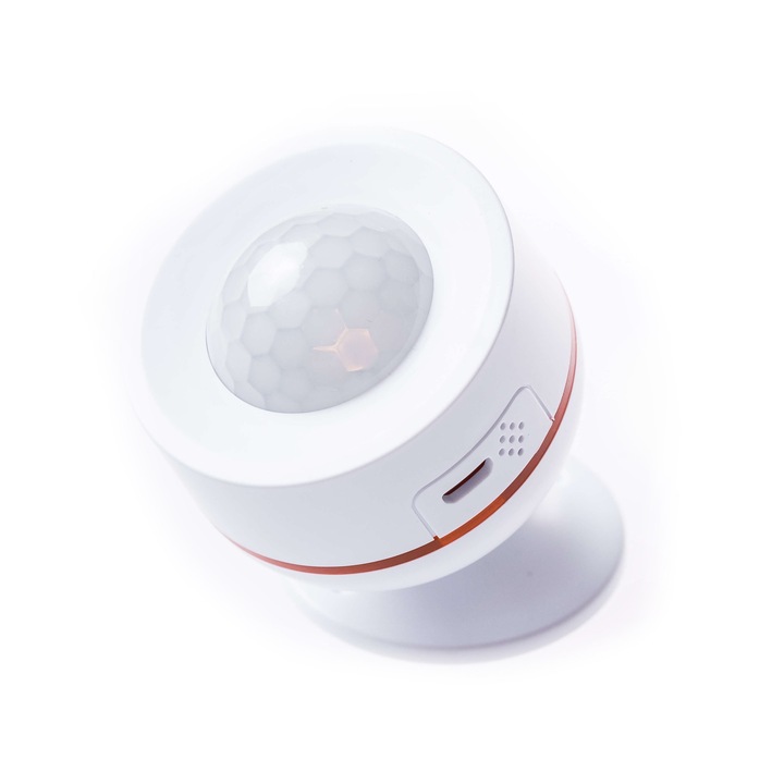 Интелигентен сензор за движение, SmartVilla, Температура и влажност, Zigbee, Бял