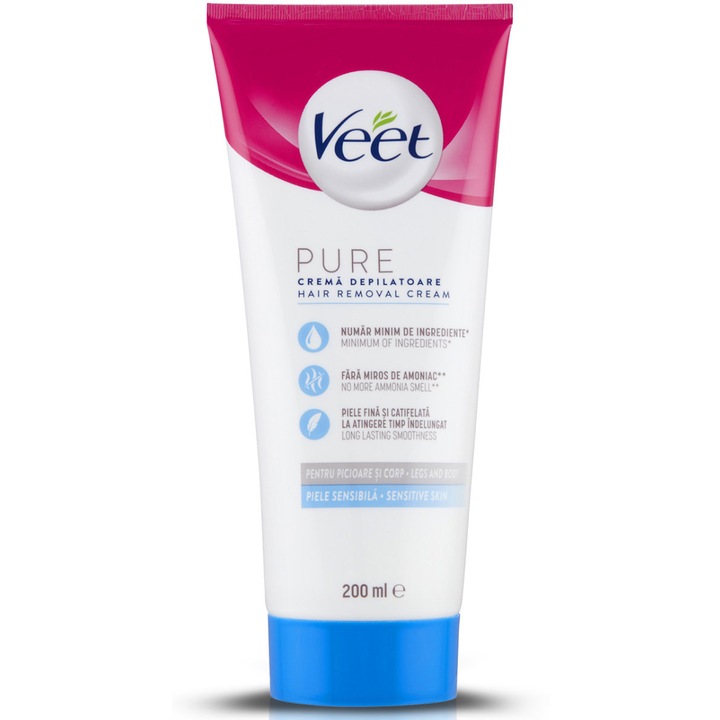 Crema depilatoare Veet pentru piele sensibila, 200 ml