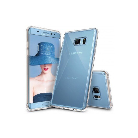 Husa Samsung Galaxy Note 7 Fan Edition Ringke FUSION CRYSTAL CLEAR + bonus folie Ringke Invisible Screen Defender