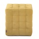 Taburet QMOBILI Bump Verde deschis, stofa, tip cub