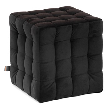 Taburet QMOBILI Bump Negru, stofa plusata Taburet QMOBILI Bump Negru, stofa plusata