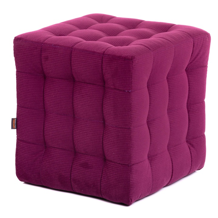 Taburet QMOBILI Bump Mov, stofa, tip cub