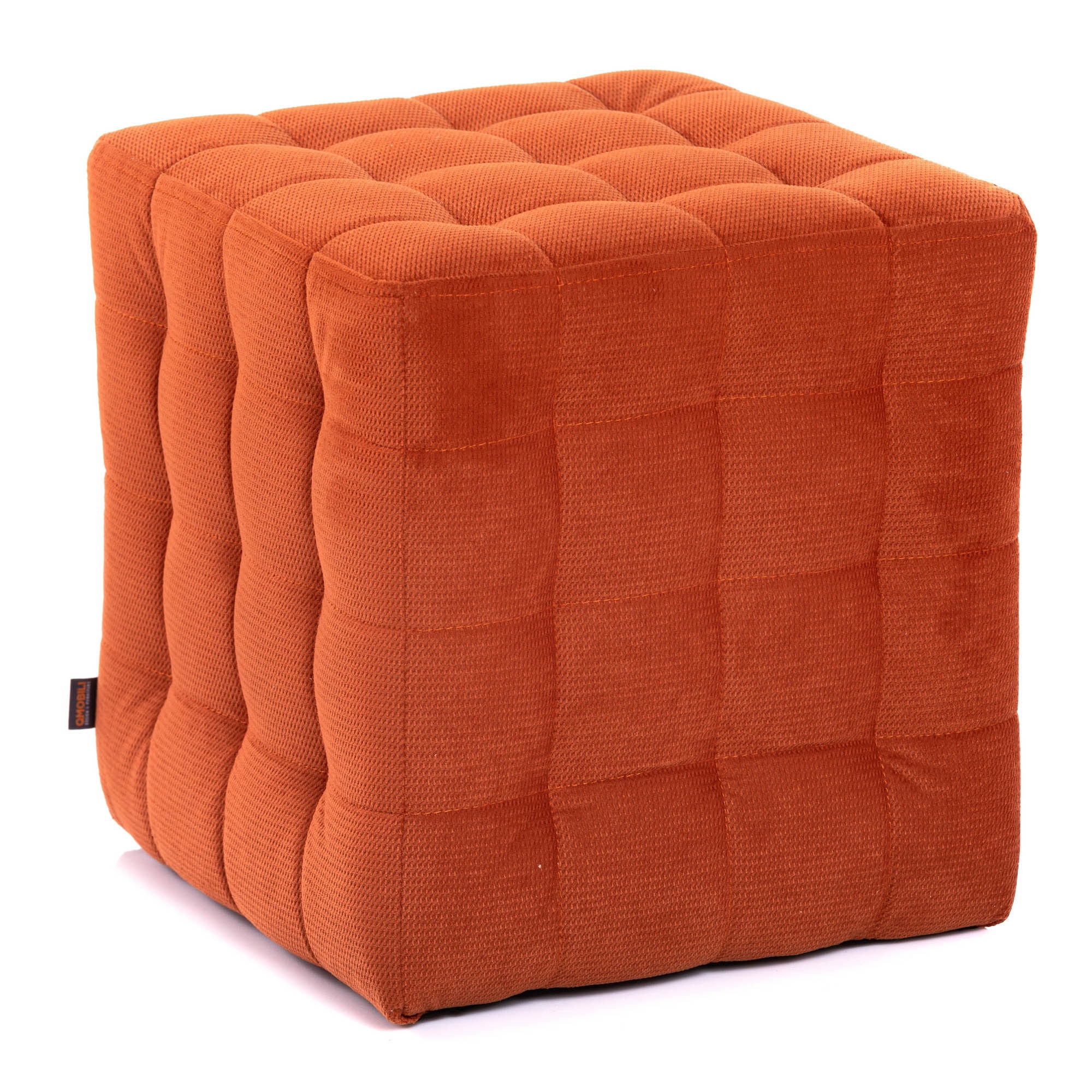 Taburet QMOBILI Bump Caramiziu, stofa