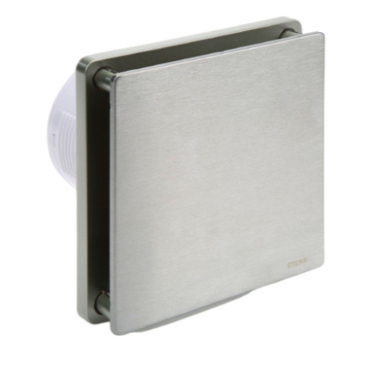 Ventilator de baie, STERR, BFS100-S, Diametru 100 mm, Argintiu