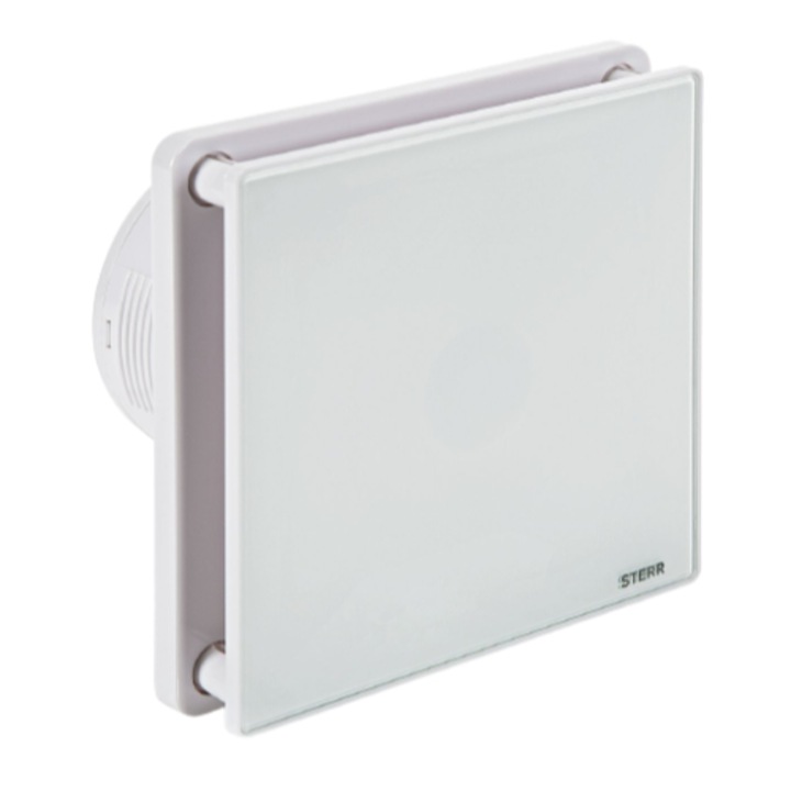 Ventilator de baie, STERR, BFS100T, Diametru 100 mm, TImer, Alb