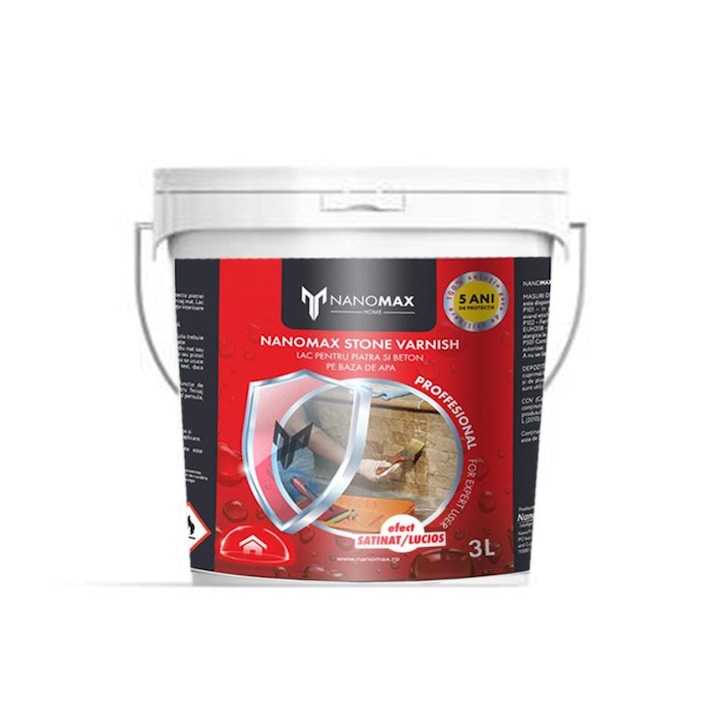 Lac Piatra / Beton / Gresie, Impermeabilizant Nano, Efect Lucios/Satinat, NANOMAX 1L