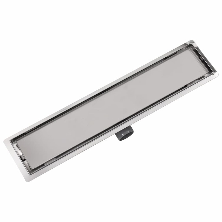 vidaXL душ канал, 63 x 14 см, неръждаема стомана, сребро