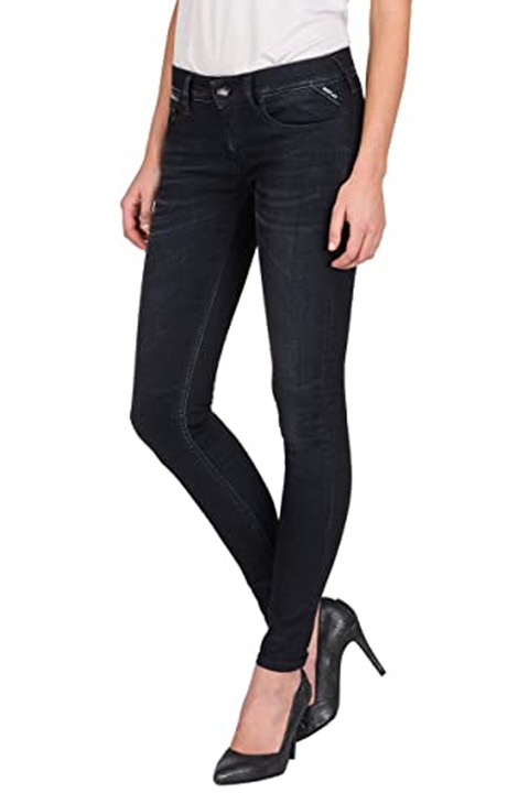 Blugi dama, Replay, Talie joasa, Bumbac, Negru, W29-L32